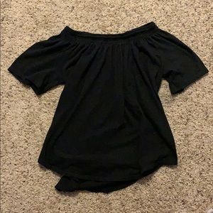 Off the shoulder black top